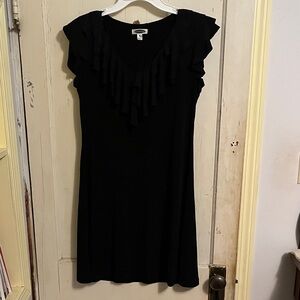 Chic Black Ruffled Mini Dress